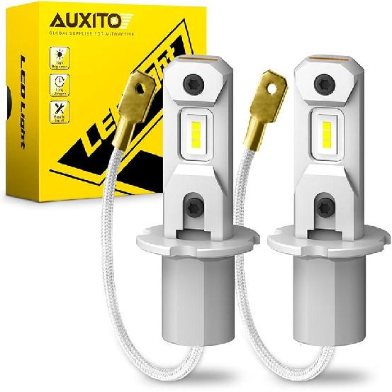 AUXITO 5202 H16 LED Fog Light Bulbs, 6500K Cool White, 400% Brightness CSP Chips, 5201 PS19W PS24W 9009 12085 Halogen Bulb DRL Replacement for Sierra 5202/5201