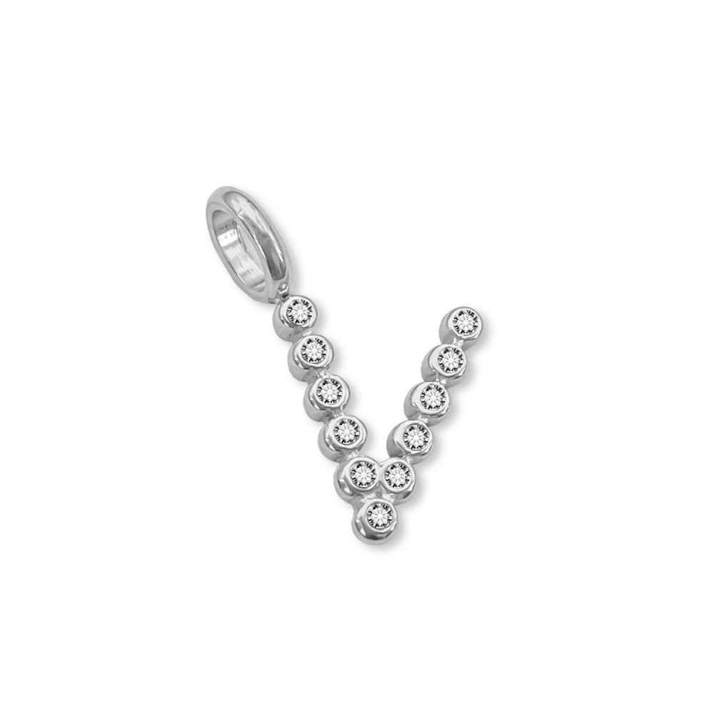 Chihang Fashion English Letter Zirconia Pendant Necklace - DIY 26 Letter Accessories