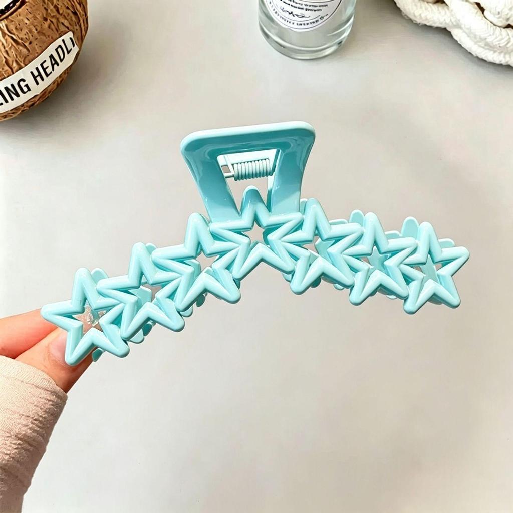 Korean Style Star Claw Hair Clip - High-End Summer Shark Clip Bun Holder for Women