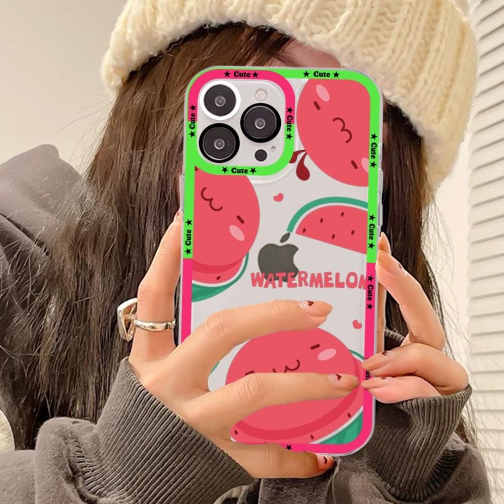 Watermelon Phone Case For iPhone 15 14 13 12 11 Pro Max XS X XR Mini Protective Cover