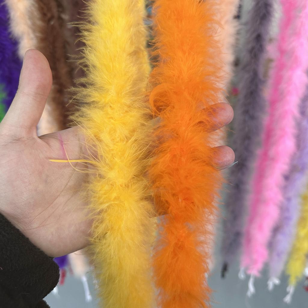 DIY Multicolor Marabou Feather Boa Scarf 2 Yards Turkey Feather Craft for Wedding Dress Decor DIY Plumes Costume Party Accessories