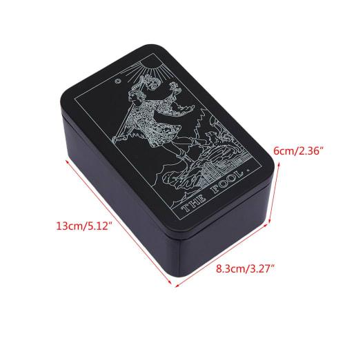 Metal Rectangle Organizer Box Playing Cards Storage Money Coin Candy Case Business Tarot Tin Tarot Card Container