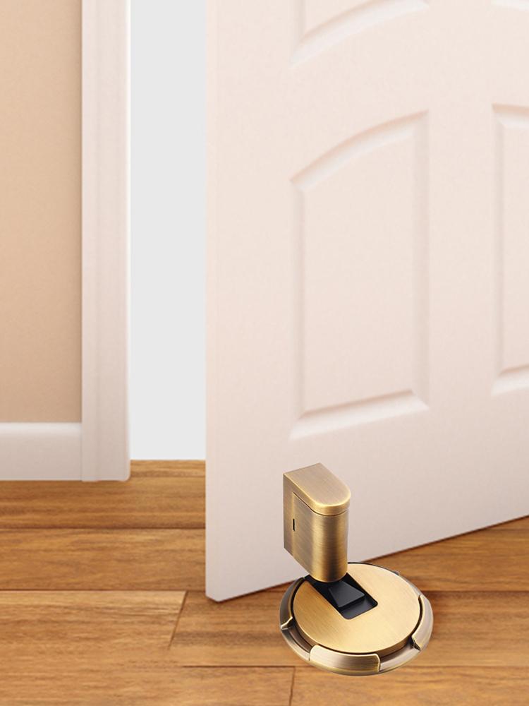Heavy Duty No Drill Door Stopper Mechanical No Drilling Door Stopper Keep Door Open Punch-Free Mechanical Silent Floor Door Stop