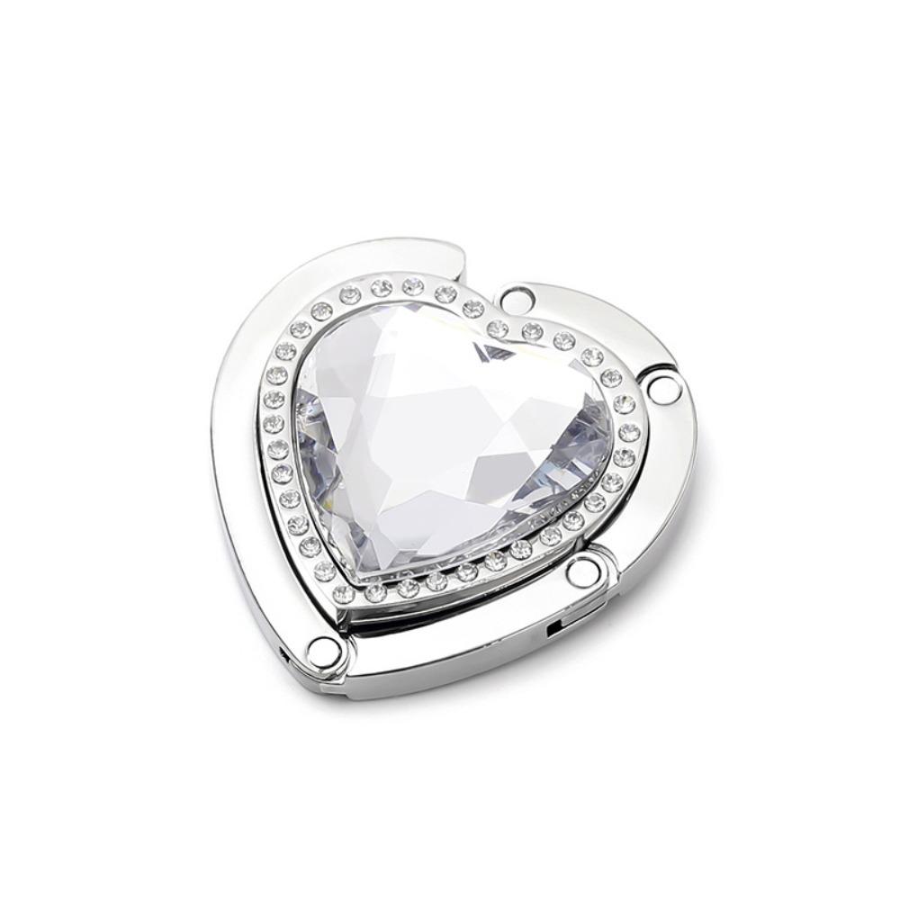 Portable Purse Bag Hanger Rhinestone Handbag Hook Holder Folding Table Hook  Storage Hanger