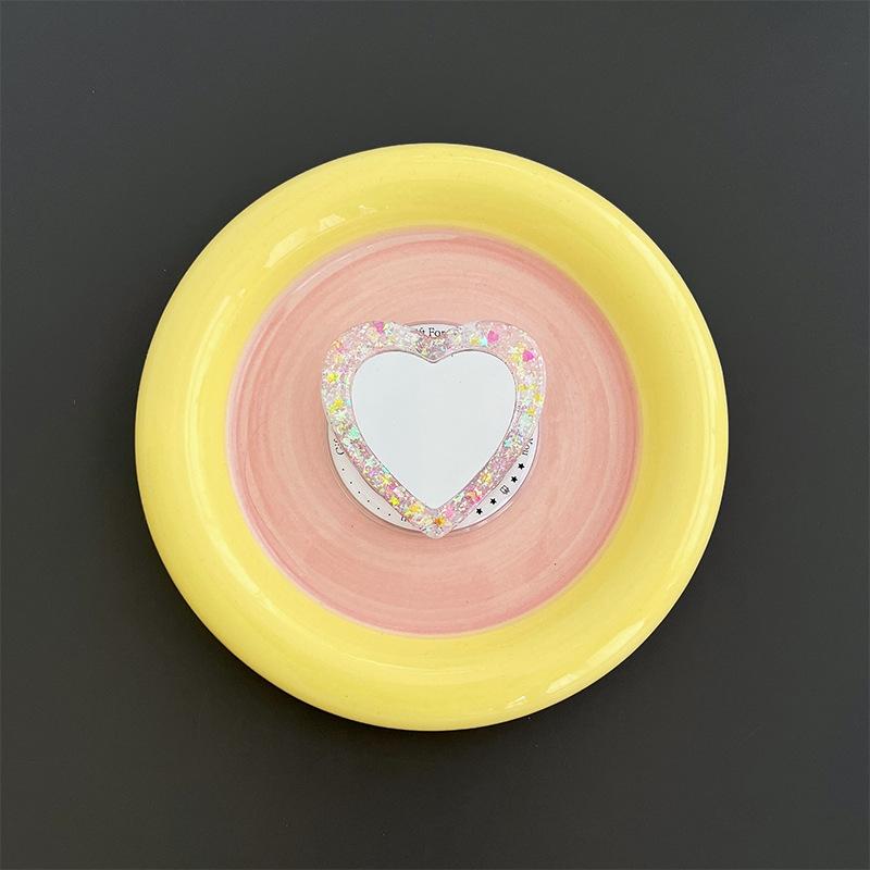Magnetic Magsafe Mobile Phone Airbag Holder Wind Flash Powder Sequins Love Mirror Sticker Portable Makeup Mirror