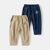 Spring New Products Children's Pants Boys' Pants Baby Embroidery Label Fashion Casual Solid Color Pants