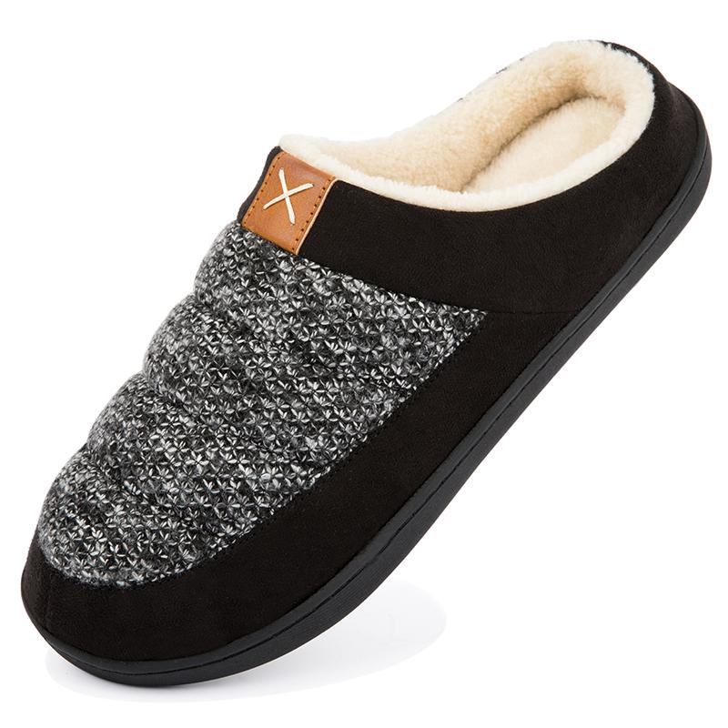 

Модные домашние тапочки большого размера 48 49 для мужчин, зимние плюшевые тапочки из пены с эффектом памяти, теплые домашние тапочки 2024 года, нескользящие, черного цвета 43-44