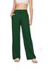 2025 High-Waisted Women's Drawstring Cotton-Linen Wide-Leg Trousers - Casual European-American Style