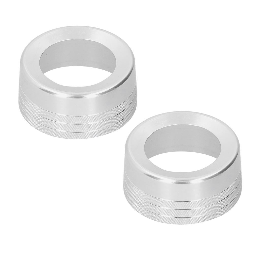 2 st Aluminiumlegering Luftkonditionering Brytare Vred Trim Passar för Tundra 2014‑2018