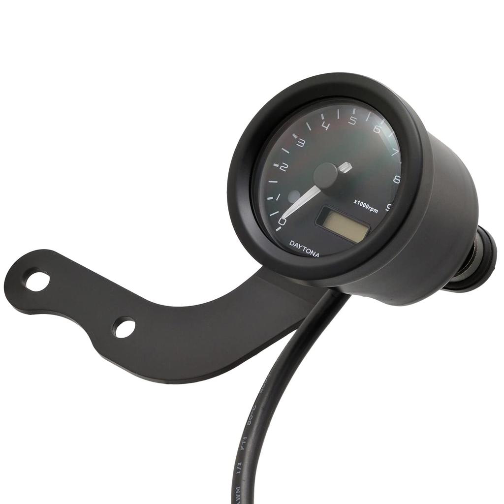 Daytona VELONA Motorcycle Tachometer Monkey 125 (18-22) Black Body/3 Color LED 48 9000rpm Display 27813
