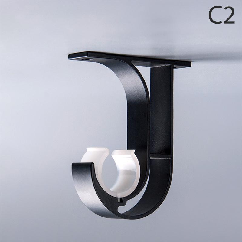 Gardinstang Takfeste Kraftig Gardinstangholder Med Matchende Skruer Aluminiumlegering Garderobestangholder