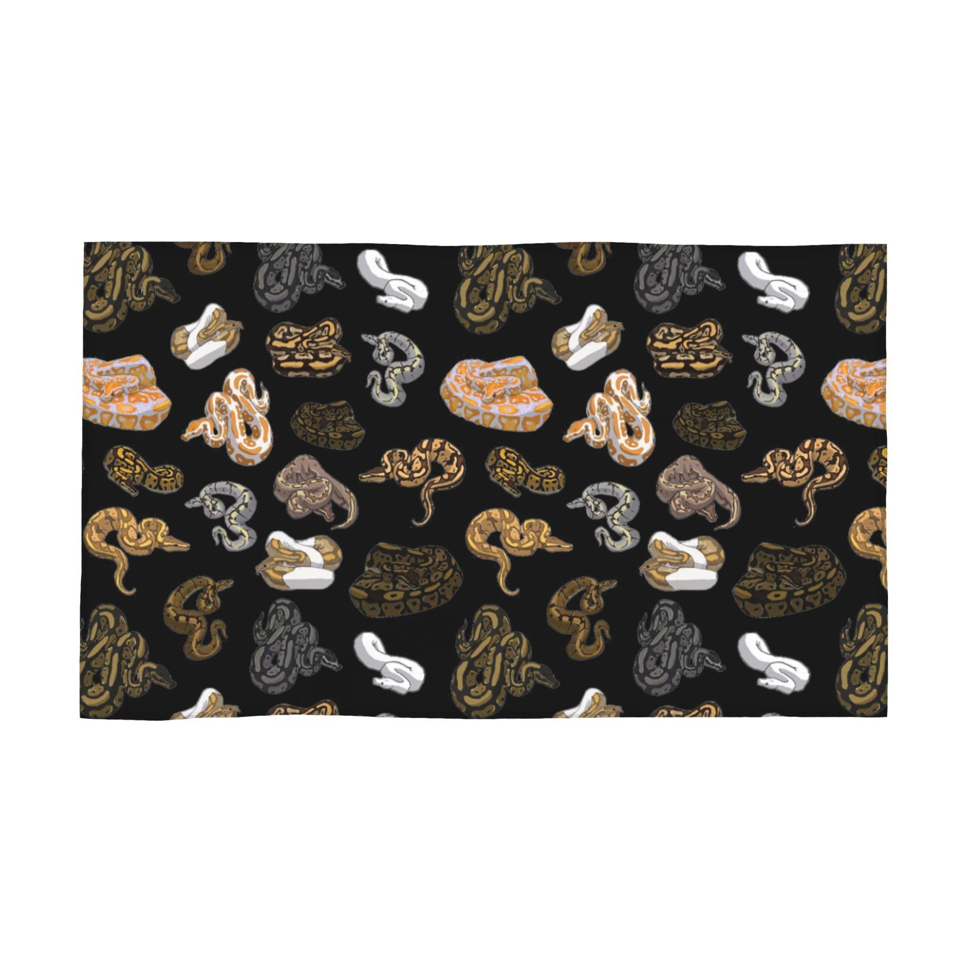 Ball Python Morph Snake Pattern Soft Face Towel Quick Dry Pool Bath Cotton Towels Absorbent Quick W40*H60(CM)