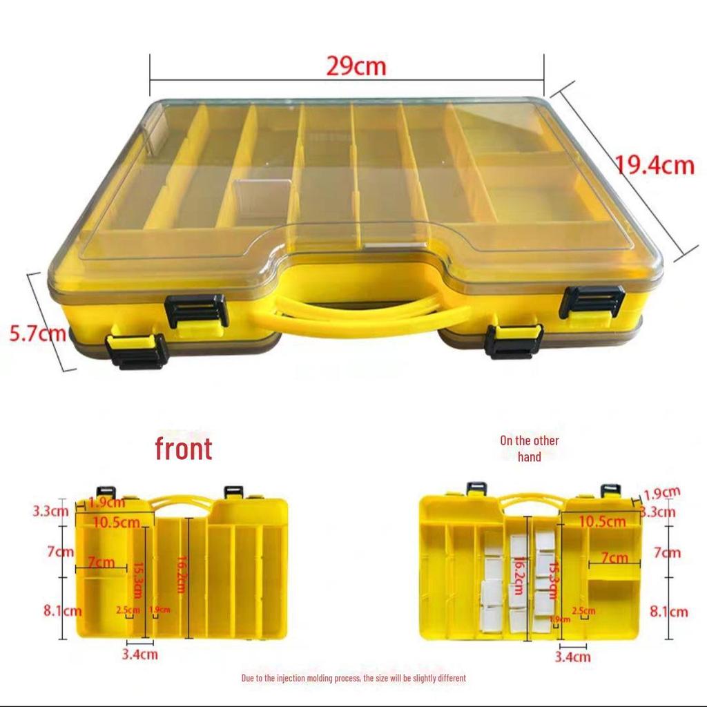 Double-sided Lure Box for Storing Small Accessories, Fake Bait, and Fishing Tools. Perfect for Outdoor Use.