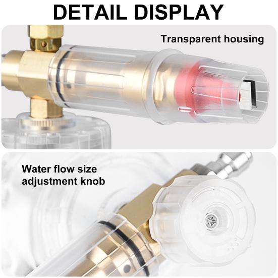 1L Bottle Cleaning Watering Can Adjustable Nozzle 4000 PSI Transparent Cavity with Scale