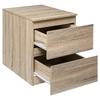 Dolo BEDSIDE CABINET, Sonoma oak, MODERN, 2 drawers