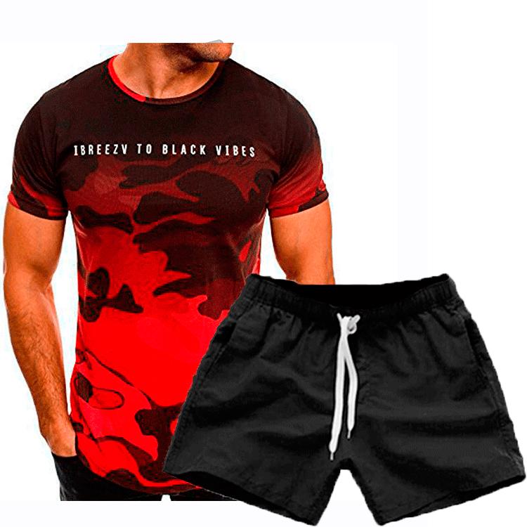 

Men s Camouflage Sports Short-Sleeve T-Shirt for Summer Fitness M