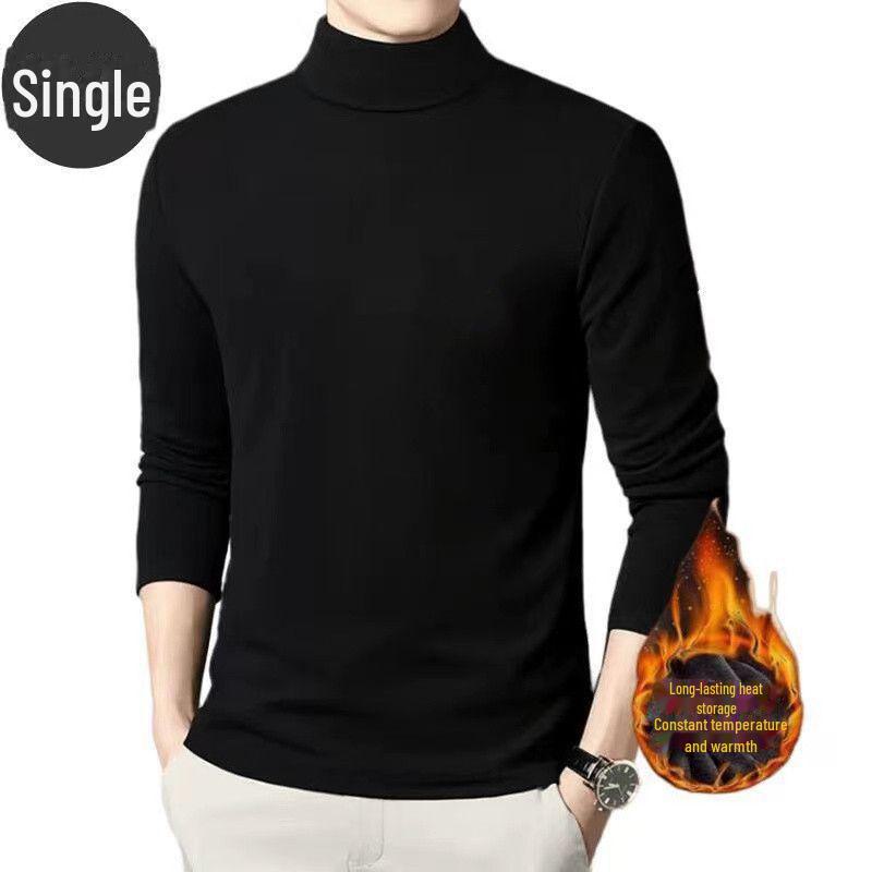 VantaGoods Warme fluwelen top met lange mouwen en halve col voor heren 2XL