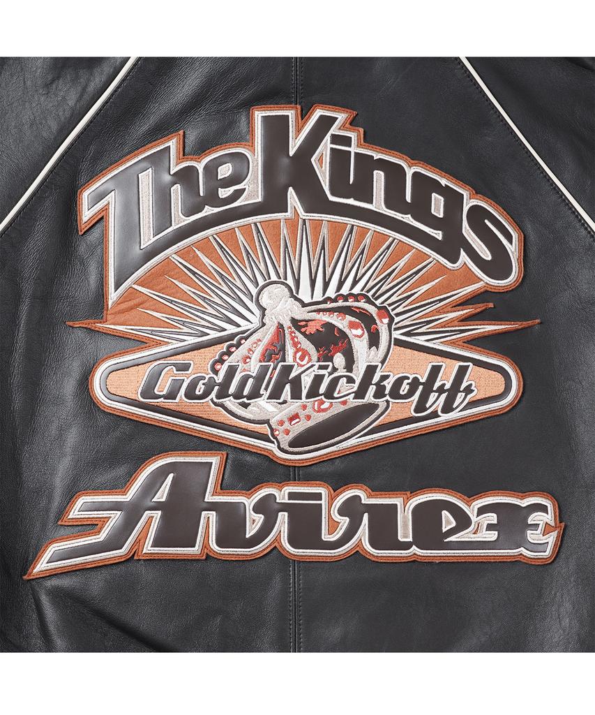 Avirex Lamb Leather Varsity Jacket / 7836150003 Dark Brown