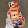 Cute Cartoon Phone Case For iPhone 11 Case iPhone 13 12 16 14 15 Pro Max 7 8 Plus XR X XS SE 2 3 Wrist Chain Soft Card Bag Cover