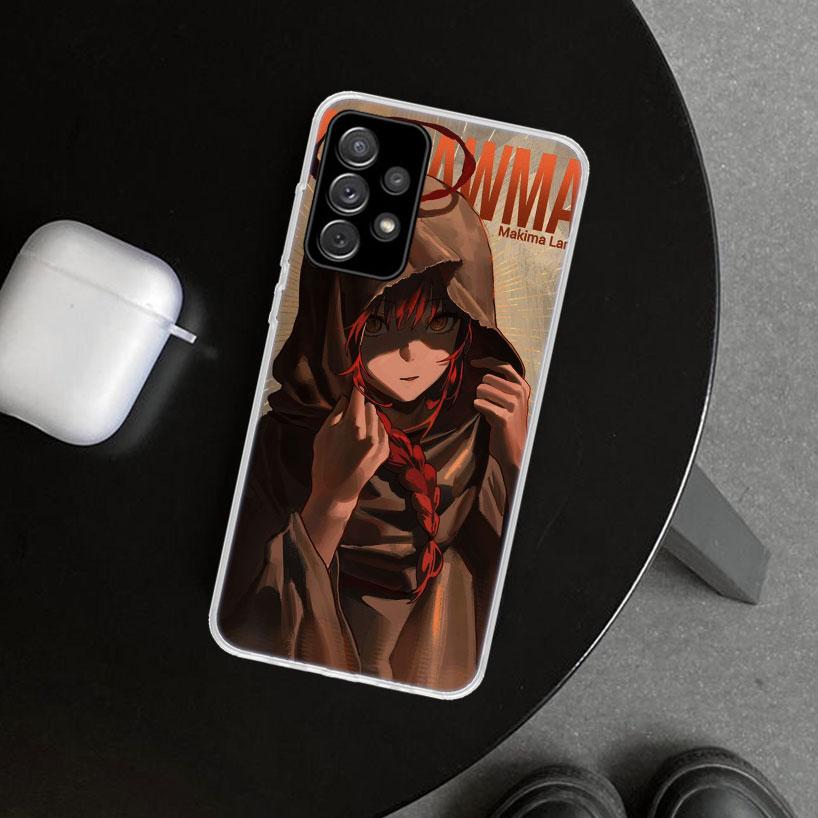 

Chainsaw Mans Makima Phone Case Cover for Samsung Galaxy A12 A22 A32 A52 A72 A02S A51 A50S A31 A20S A10S Note 20 Ultra 10 Plus G Samsung S10