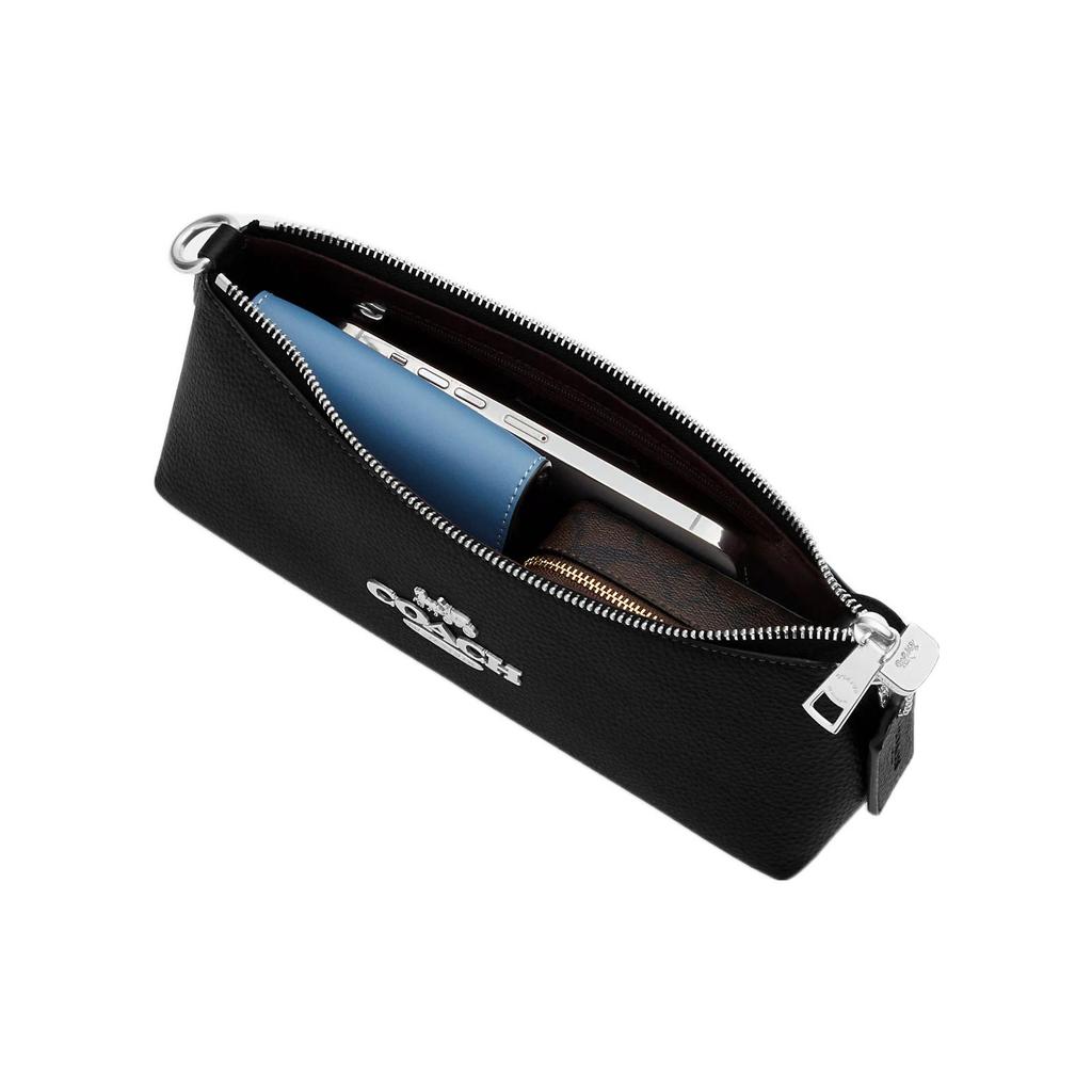 New COACH Pebbled Leather Shoulder Bag, Handbag, Shoulder Bag Women's Black CL407-SVDTV