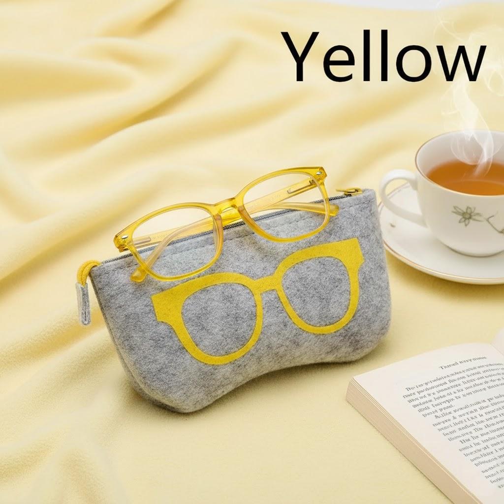 Portable Sunglasses Case Felt Pencil Pouch Soft Zipper Eyeglasses Bag Travel Accessories Organizer
