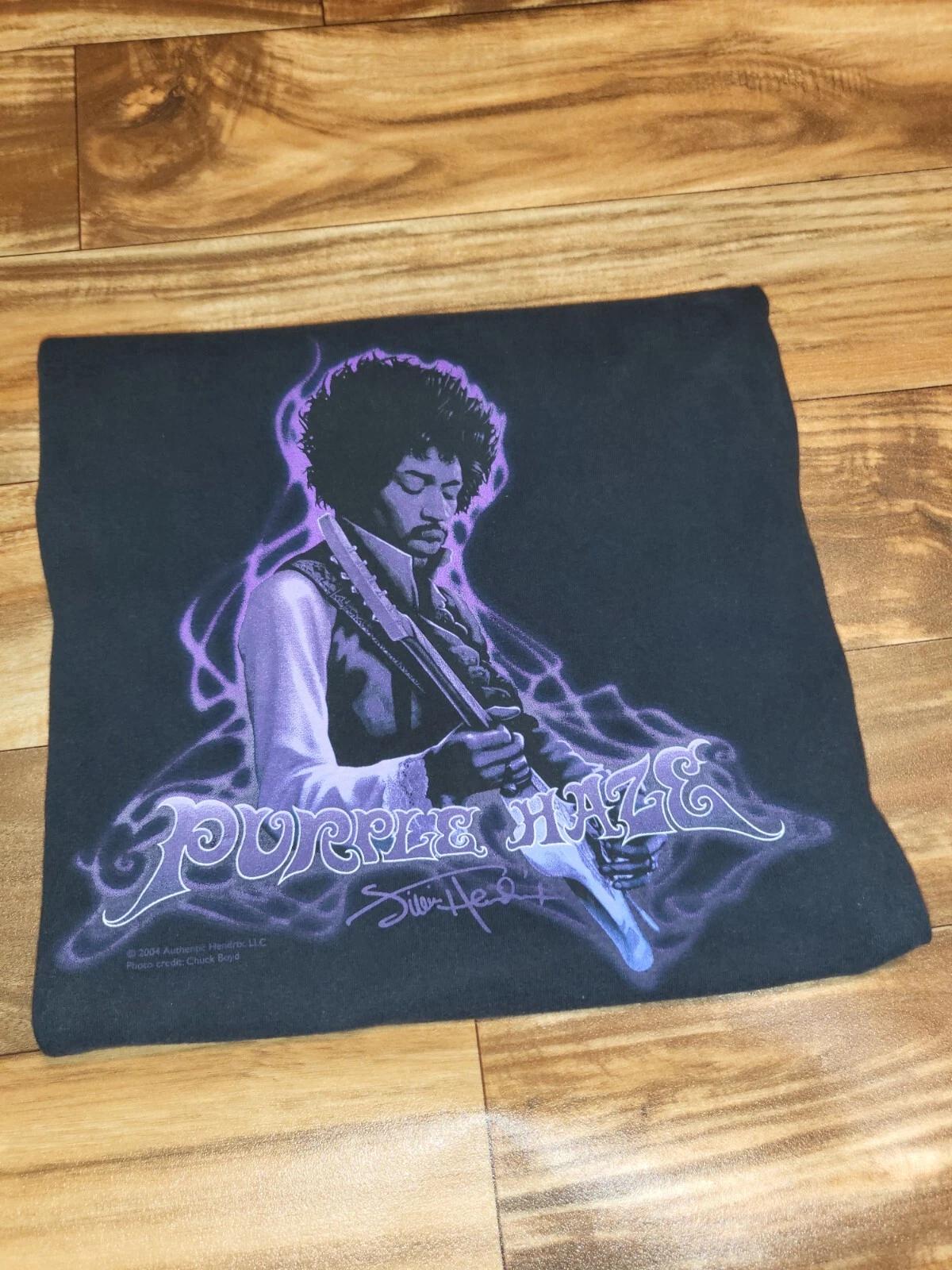 Vintage 2004 Jimi Hendrix Purple Haze Music Rock Guitar Song Shirt Size Large 3XL