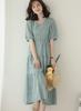 Sueeya Long Dress with Embroidered Short Puff High Stylish Perfect for and Outings in Summer Women's Lace, Sleeves, Ruffles, Sleeves, Waist, Ribbon,