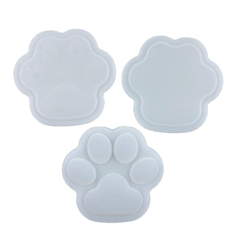 Cat Paw Shape Box Epoxy Molds Silicone Jar Resin Molds for DIY Cat Claw Storage Box Personalize Cat Claw Organizer Molds