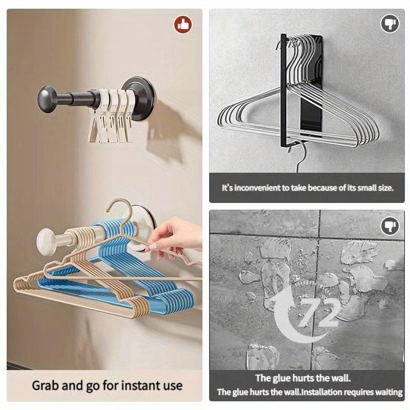 Компактная выдвижная сушилка для белья на присосках - Настенная складная для использования на балконе для хранения в ванной и подвешивания украшений 2pcs серый 880₽