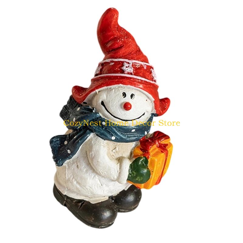 92MF Christmas Santa Clauses Figurine,Resin Santa Clauses Statues Table Ornament for Home Office Table Fireplaces Decorations