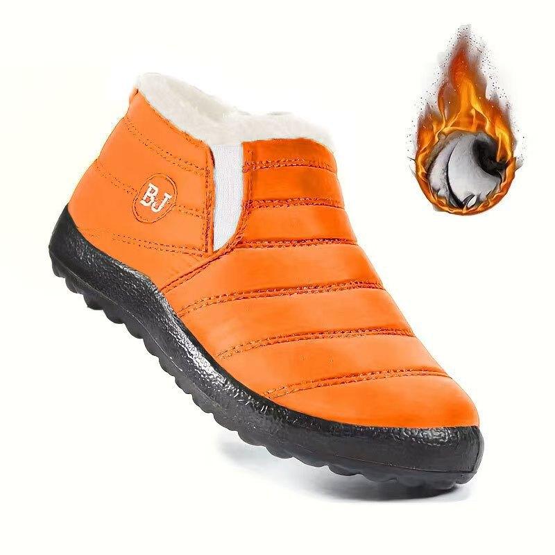 Large Size Cotton Shoes for Women In Winter Plus Velvet Thickened Women's Snow Boots for Men and Women Same Low-top Warm Cotton Boots
