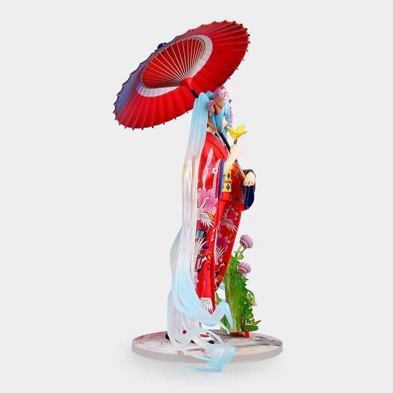 Statuietă Anime 20 cm Hatsune Miku kimono Miku scară 1/8 pictată Kimono Figuras PVC Figurină de Acțiune Model Jucării