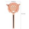 Stainless Steel Cocktail Strainer Shake Drinks Ice Mixed Filter for Bar Club Party (Rose Gold)