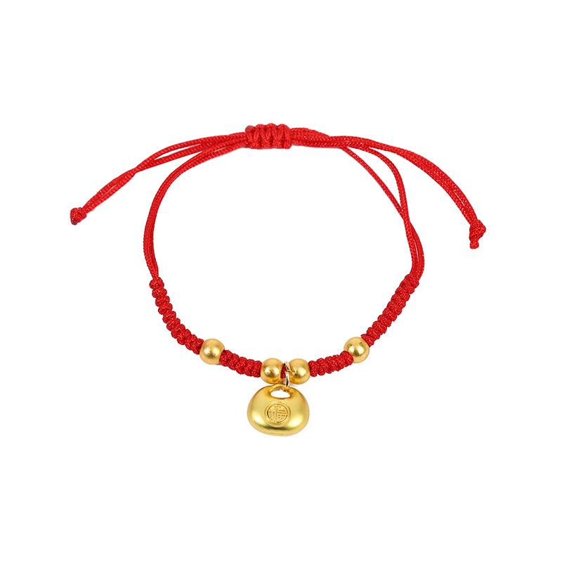 Dragon Auspicious Red Life Handmade Dragon Turtle Hand Rope Dragon Temple Little Red Rope Women's