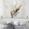 White Flowers Pattern Tapestry Wall Hanging Tapestry Large Fabric Autumn Simple Nordic Boho Plant Pattern Bedroom Decoration