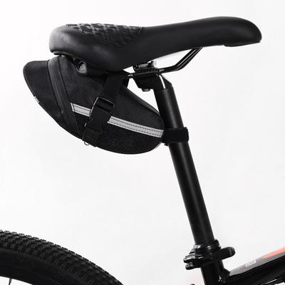 Waterproof Bike Seat Bag Large Capacity Zipper Closure Quick Release Seat Post Saddle Tool Storage Pack with Reflective Strip