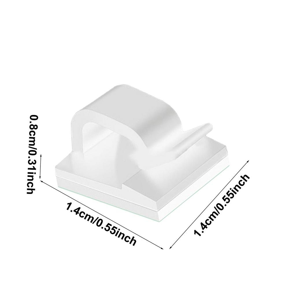 

Self-adhesive Cable Fixed Clip Data Line Storage Car Desktop Office Cable Fixed Device Multi-functional Cable Wire Management белый