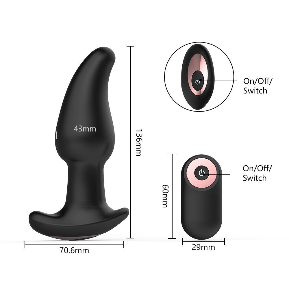 Remote Control Rotating Beads Anal Plug - Wearable Vibrating Prostate Massager for Men & Women, Discreet Adult Toy