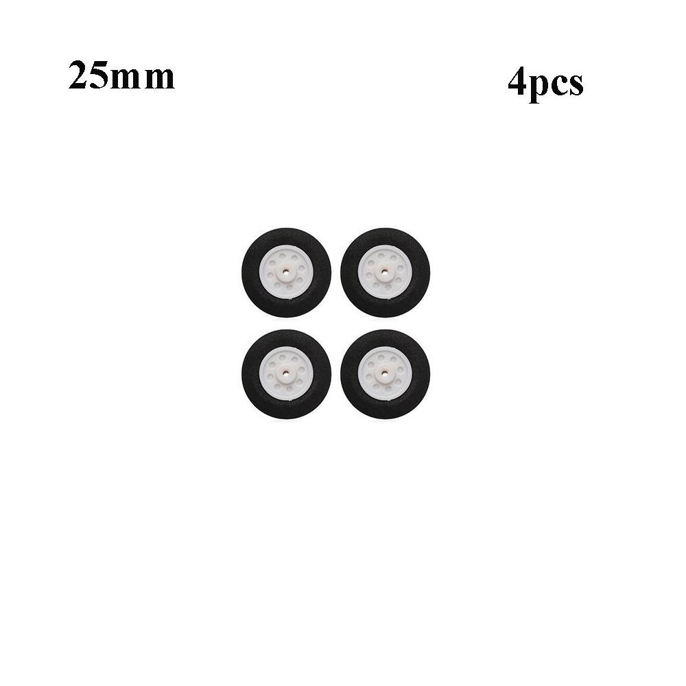 4pcs New 25~76mm Kids Plane Toy Parts Black 1" - 3" Inch Tail EVA Sponge Wheel Hub Plane Accessory