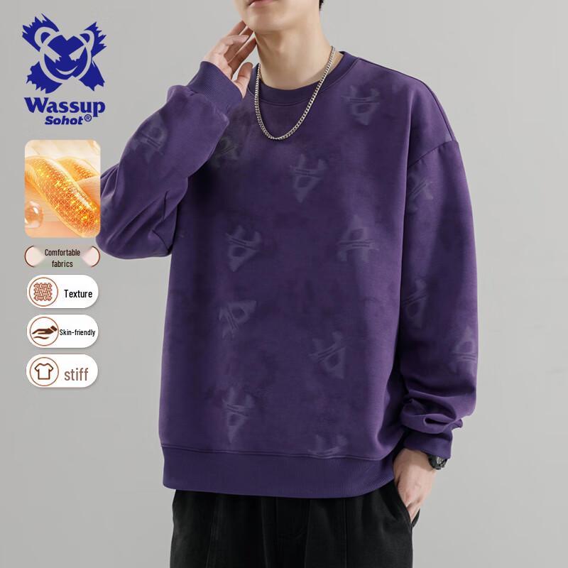 

Вассап Сохот Мужской повседневный свитшот с круглым вырезом и длинным рукавом 4XL