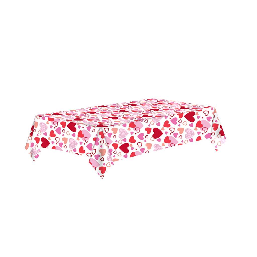 Valentine's Day Love Print Disposable Tablecloth Festival Party Decoration