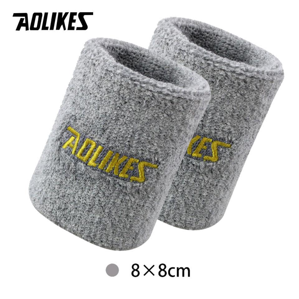 Aolikes Wrist Sweatband Tennis Sport Wristband Volleyball Gym Wrist Brace Support Sweat Band Towel Bracelet Protector 8 /11Cm
