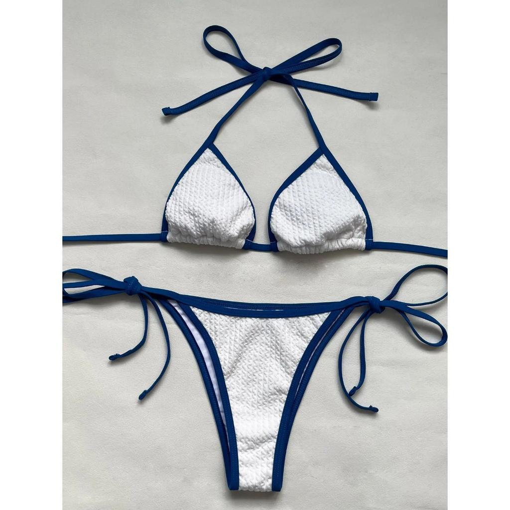 Sexy Micro Bikini 2024 Women Swimsuit Female Swimwear Thong Bikinis Sets Push Up Brazilian Halter Beach Wear Woman Bathing Suits