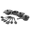 12-Piece Non-Stick Cookware Set Cooking Pot with Lid Milk Pot Maifan Stone Frying Pan Cooking Pot Set for All Hob