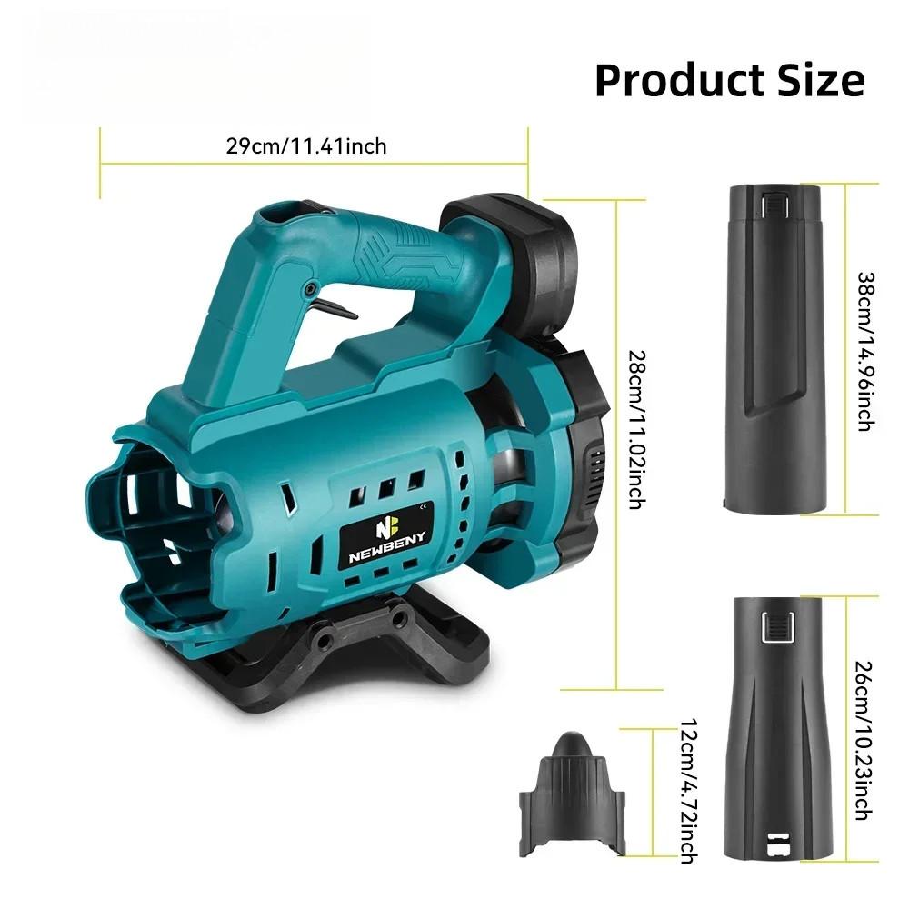 18500RPM Speed Adjustable Efficient Leaf Snow Dust Cleaning Blower Tool Cordless Portable Electric Air Blower