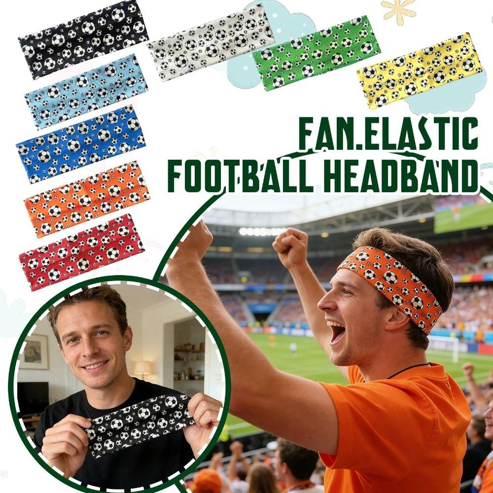 Adjustable Football Headband Elastic Sport Headscarf Fan Cheering Hair Hoop Celebration