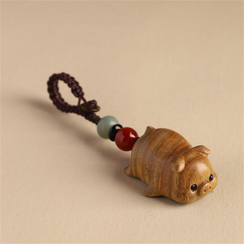 

Черный Эбеновый Деревянный Кабан Брелок Мобильный Телефон Ключи От Машины Подвеска Зодиак Животное Мужские Маленькие Декоративные Аксессуары Для Мужчин Женщин