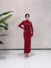 Elegant High-End Autumn Winter Dress: Warm, Semi-High Collar, Slimming Socialite Style