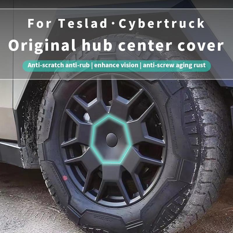 Heenvn 4 STKS Volledige Dekking Wielnaafkappen Afdekking Voor Tesla Cybertruck 2024-2026 ABS Vervanging Wielkappen Volledige Velg Afdekking